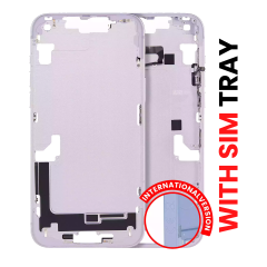 Mid-Frame Housing  W/ Small Parts For iPhone 14 Plus (EU / Global Version) (Aftermarket Plus) (Purple)