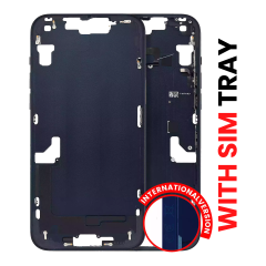 Mid-Frame Housing  W/ Small Parts For iPhone 14 Plus (EU / Global Version) (Aftermarket Plus) (Midnight)