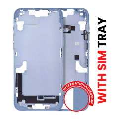 Mid-Frame Housing  W/ Small Parts For iPhone 14 Plus (EU / Global Version) (Aftermarket Plus) (Blue)