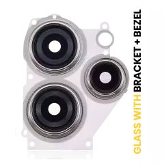 Back Camera Lens With Bracket / Bezel For Xiaomi Redmi Note 12R (Silver)