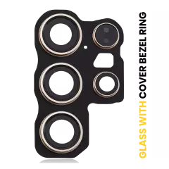 Back Camera Lens With Cover Bezel Ring For Samsung Galaxy S24 Ultra 5G (Titanium Yellow)