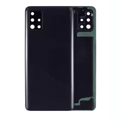 Back Cover Glass With Camera Lens For Samsung Galaxy A51 4G (A515 / 2019) (Service Pack) (Prism Crush Black)