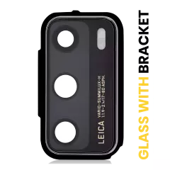 Back Camera Lens With Bracket For Huawei P40 (Ice White)
