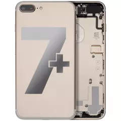 Back Housing W/ Small Components Pre-Installed For iPhone 7 Plus (Used OEM Pull: Grade A) (Gold)