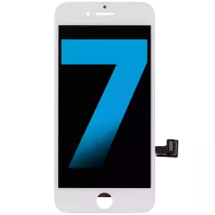 LCD Assembly With Steel Plate For iPhone 7 (Aftermarket) (White)