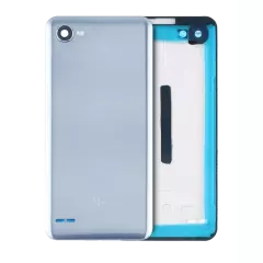 Back Cover Glass For LG Q6 With Finger Print (Genuine OEM) (Ice Platinum Silver)