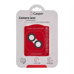 Casper Camera Lens Protector For iPhone 16 / 16 Plus (Black) (Clear)