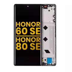 OLED Assembly With Frame For Honor 60 SE / 80 SE (Refurbished) (Black)