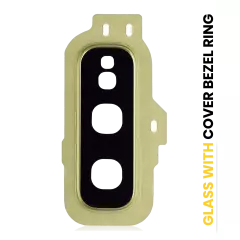 Back Camera Lens With Cover Bezel Ring For Samsung Galaxy S10E (Canary Yellow)