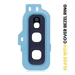 Back Camera Lens With Cover Bezel Ring For Samsung Galaxy S10E (Prism Blue)