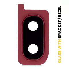 Back Camera Lens With Bracket / Bezel For Samsung Galaxy A20 (A205 / 2019) (Red)