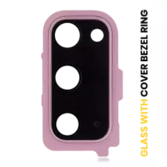 Back Camera Lens With Cover Bezel Ring For Samsung Galaxy S20 / S20 5G (Cloud Pink)