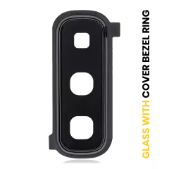 Back Camera Lens With Cover Bezel Ring For Samsung Galaxy Fold 4G / 5G (Cosmos Black)