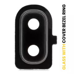 Back Camera Lens With Cover Bezel Ring For Samsung Galaxy A10E (A102 / 2019) (Black)