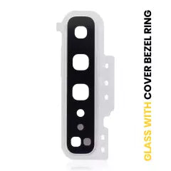Back Camera Lens With Cover Bezel Ring For Samsung Galaxy S10 5G (Crown Silver)