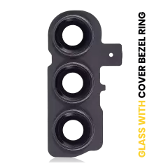 Back Camera Lens With Cover Bezel Ring For Samsung Galaxy S23 5G / S23 Plus 5G (Phantom Black)