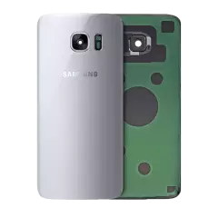 Back Cover Glass For Samsung Galaxy S7 Edge (Service Pack) (Silver Titanium)