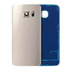 Back Cover Glass With Camera Lens For Samsung Galaxy S6 Edge (Service Pack) (Gold)