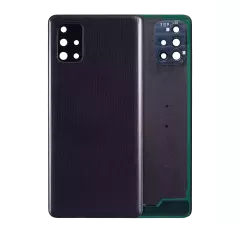 Back Cover Glass With Camera Lens For Samsung Galaxy A71 (A715 / 2020) (Service Pack) (Black)