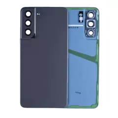 Back Cover Glass With Camera Lens For Samsung Galaxy S21 FE (Service Pack) (Blue)