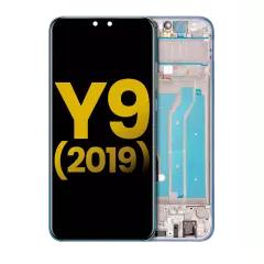 LCD Assembly With Frame For Huawei Y9 (2019) (Refurbished) (Aurora Purple)