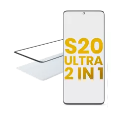 2 in 1 Front Glass With OCA Pre-Installed For Samsung Galaxy S20 Ultra