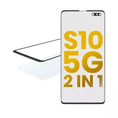 2 in 1 Front Glass With OCA Pre-Installed For Samsung Galaxy S10 5G