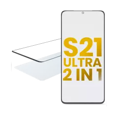 2 in 1 Front Glass With OCA Pre-Installed For Samsung Galaxy S21 Ultra