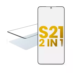 2 in 1 Front Glass With OCA Pre-Installed For Samsung Galaxy S21