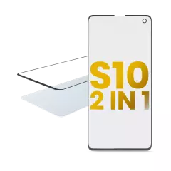 2 in 1 Front Glass With OCA Pre-Installed For Samsung Galaxy S10