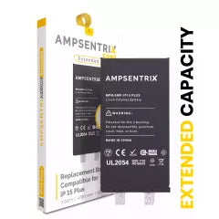 Replacement Battery For iPhone 15 Plus (Spot Welding Required) (AmpSentrix Core Extended)