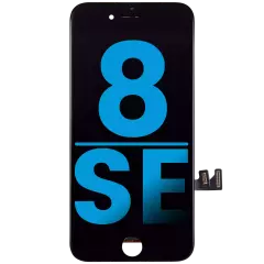 LCD Assembly With Steel Plate For iPhone 8 / SE (2020 / 2022) (Aftermarket) (Black)