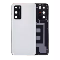 Back cover Glass With Camera Lens For Huawei P40 (Ice White)