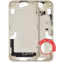 Mid-Frame Housing  W/ Small Parts For iPhone 15 Plus (EU / Global Version) (Used OEM Pull: Grade A) (Yellow)
