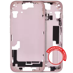 Mid-Frame Housing  W/ Small Parts For iPhone 15 (EU / Global Version) (Aftermarket Plus) (Pink)