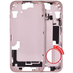 Mid-Frame Housing  W/ Small Parts For iPhone 15 (US Version) (Aftermarket Plus) (Pink)