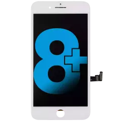 LCD Assembly With Steel Plate For iPhone 8 Plus (Aftermarket) (White)