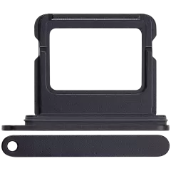 Single Sim Card Tray For iPhone 16 / 16 Plus (Black)