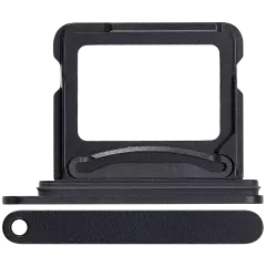 Dual Sim Card Tray For iPhone 16 / 16 Plus (Black)