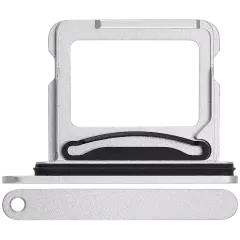 Dual Sim Card Tray For iPhone 16 / 16 Plus (White)