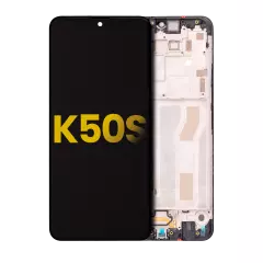 LCD Assembly With Frame For LG K50s (Refurbished) (Black)