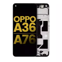 LCD Assembly With Frame For OPPO A36 / A76 (Refurbished) (All Colors)