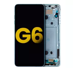 LCD Assembly With Frame For LG G6 (Refurbished) (Marine Blue)