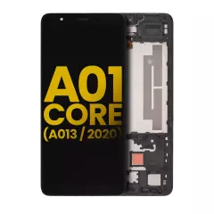 LCD Assembly With Frame For Samsung Galaxy A01 Core (A013 / 2020) (Refurbished) (Black)