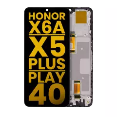 LCD Assembly With Frame For Honor X6A / X5 Plus / Play 40 (Refurbished) (All Colors)