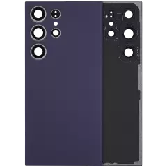 Back Cover Glass With Camera Lens For Samsung Galaxy S24 Ultra 5G (No Logo) (Aftermarket Plus) (Titanium Violet)