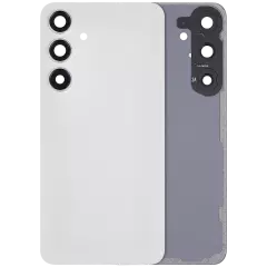 Back Cover Glass With Camera Lens For Samsung Galaxy S24 Plus 5G (No Logo) (Aftermarket Plus) (Marble Gray)