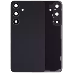 Back Cover Glass With Camera Lens For Samsung Galaxy S24 Plus 5G (No Logo) (Aftermarket Plus) (Onyx Black)