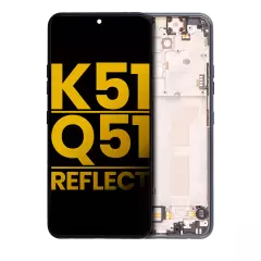 LCD Assembly With Frame For LG K51 / Q51 / Reflect (Refurbished) (Black)