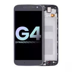 LCD Assembly With Frame For Motorola Moto G4 (XT1620 / XT1621 / XT1622 / XT1625 / XT1626 / 2016) (Genuine OEM) (Black)